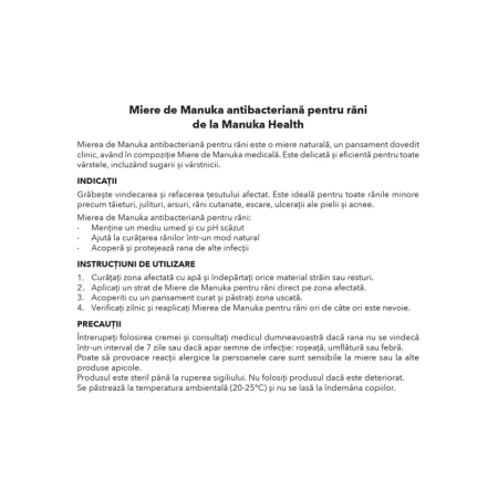 Miere de manuka antibacteriană - pentru răni - 30g - Manuka [3]