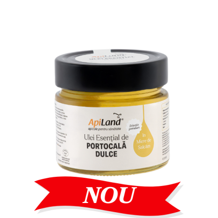 Miere - Miere de salcâm cu ulei esențial de portocală dulce - selecție premium, 250 g - Apiland