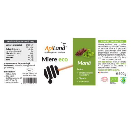 Miere mană eco - 500g - Apiland [3]