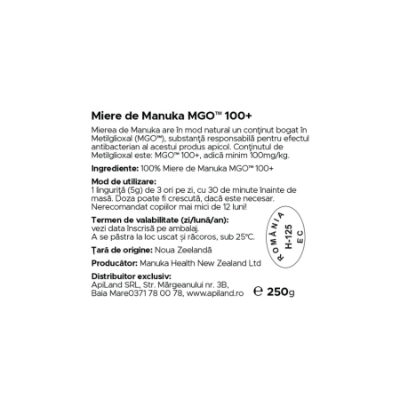 Miere manuka mgo 100+ - 250g - Manuka [3]