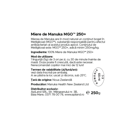 Miere manuka mgo 250+ - 250g - Manuka [3]