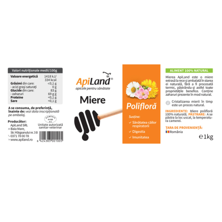Miere Polifloră - 1kg - Apiland [3]