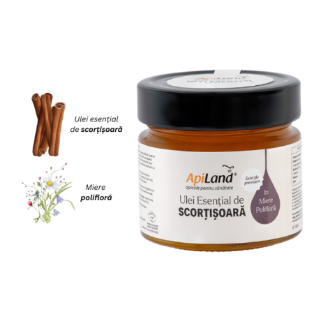 Miere polifloră cu ulei esențial de scorțișoară - selecție premium, 250 g - Apiland [2]