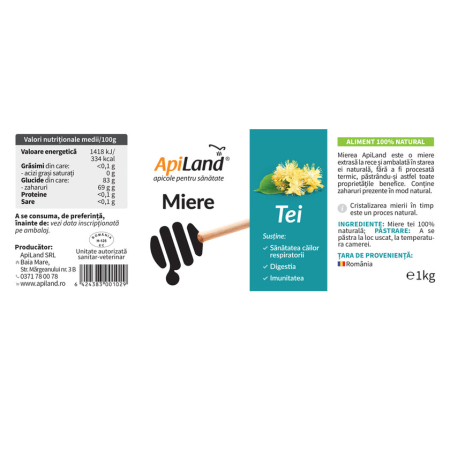 Miere Tei - 1kg - Apiland [3]