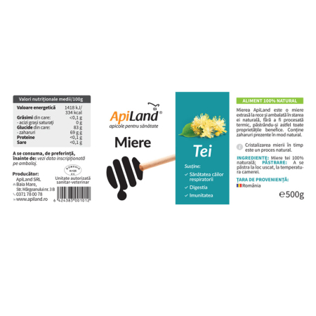 Miere Tei - 500g - Apiland [3]