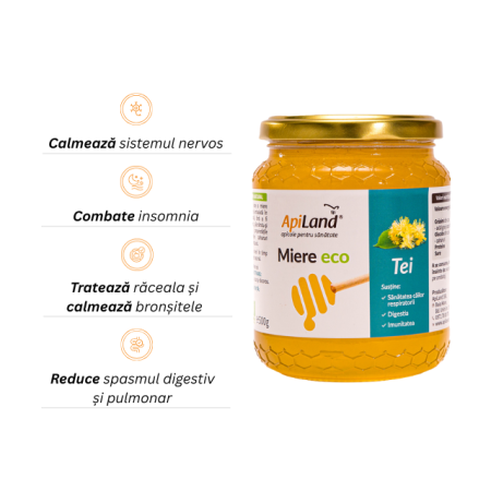 Miere Tei ECO - 500g - Apiland [1]