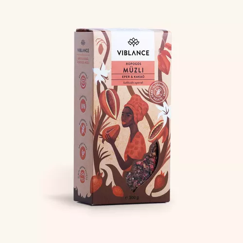 Băcănie - Muesli Crocant Căpșuni și Cacao Fără Gluten, 300g