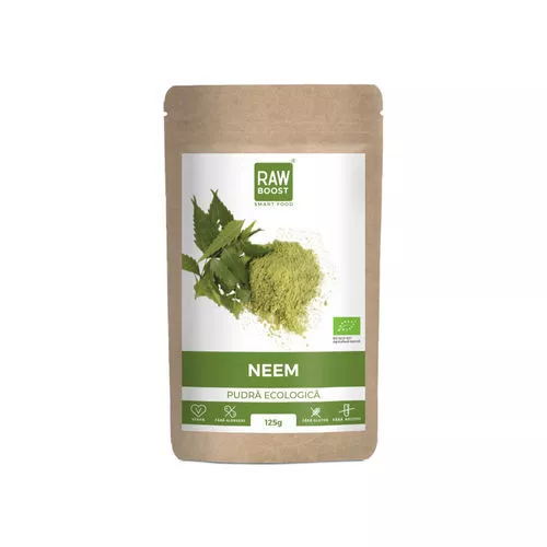 Sănătate - Neem Pudră Crudă ECO, 125g | Rawboost