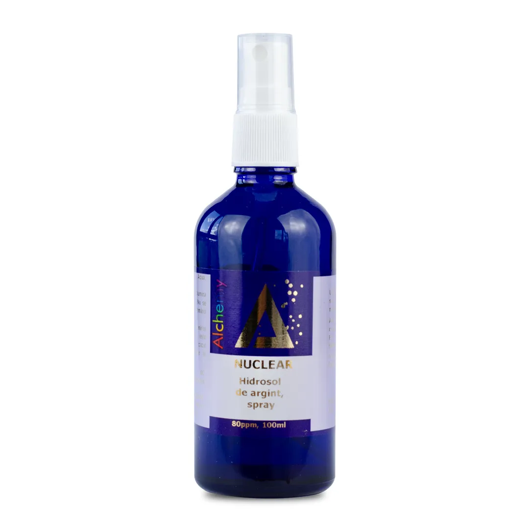 Îngrijire personală - Nuclear, hidrosol de argint spray, 80ppm, 100ml