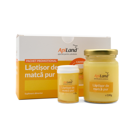Lăptișor de matcă - Pachet Lăptișor de matcă PUR convențional - 100g + 25g GRATIS