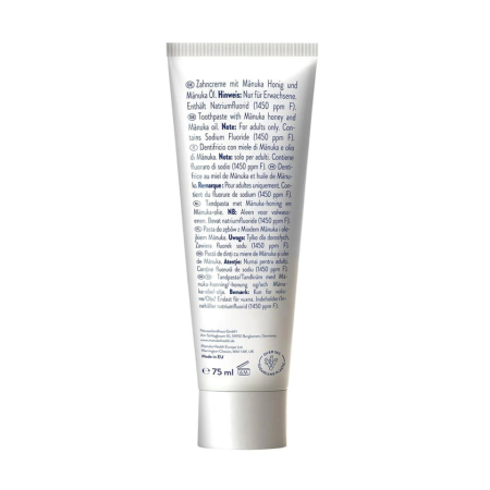 Pastă de dinți cu fluor, miere de manuka mgo 250+ și ulei de manuka pentru adulți - 75 ml - Manuka [2]