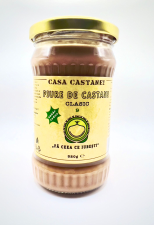 Piure de Castane - Piure de castane clasic cu continut redus de zahar 9% 320g
