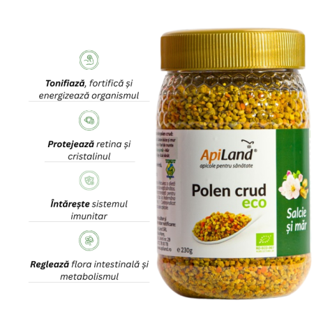 Polen crud de salcie și măr ECO - Apiland [1]