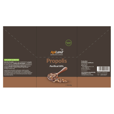 Propolis purificat 95% - 10 plicuri x 10g - Apiland [4]