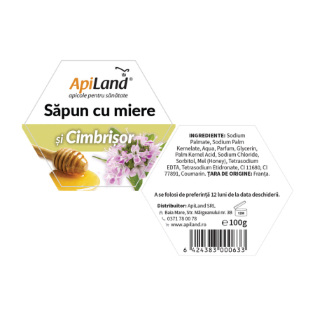 Săpun cu miere de cimbrișor - 100g - Apiland [1]