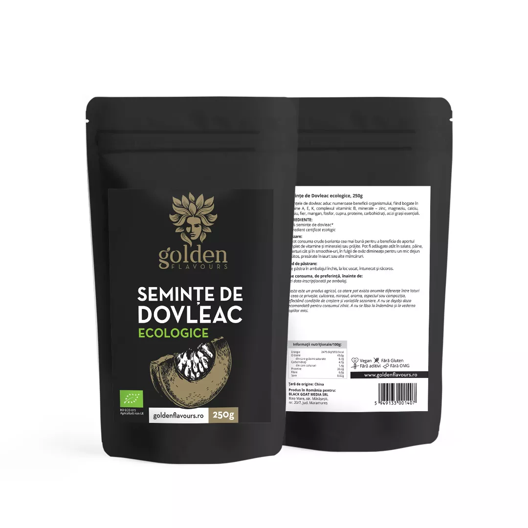 Semințe de dovleac ecologice, 250g | Golden Flavours [1]