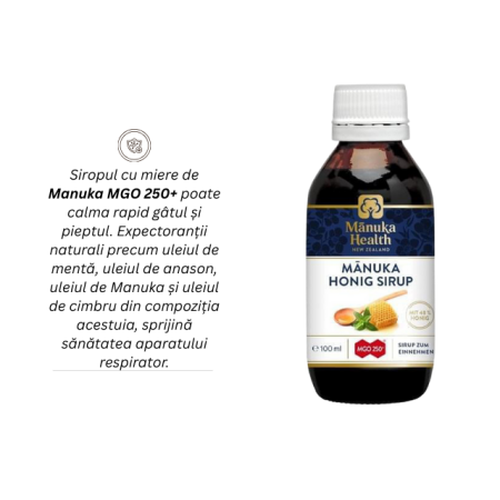 Sirop cu miere de manuka mgo 250+ - 100ml - Manuka [1]