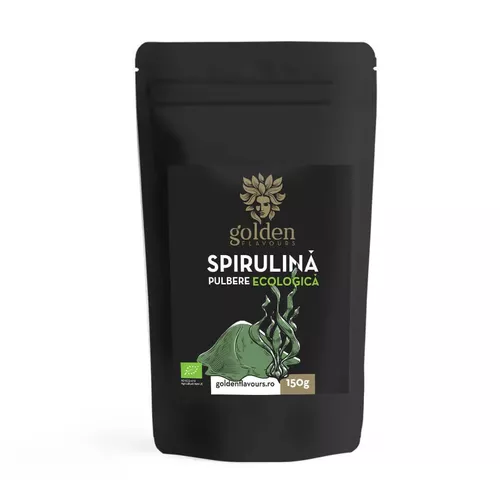 Suplimente - Spirulină Pulbere 100% Naturală ECO, 150g | Golden Flavours