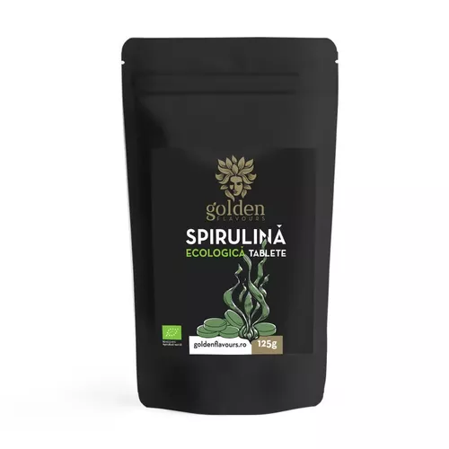 Sănătate - Spirulină Tablete 100% Naturale ECO, 125g/250 tablete | Golden Flavours