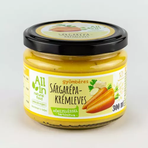 Vegan friendly - Supă cremă vegană de morcovi cu ghimbir, 300ml