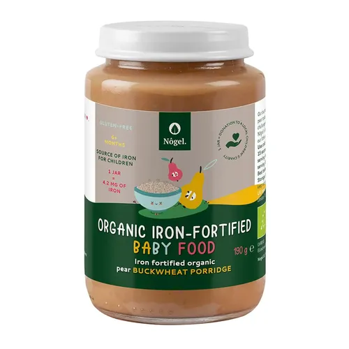 Vegan friendly - Terci de Hrișcă Bio cu Pere și Adaos de Fier Organic, 6+ Luni, 190 g