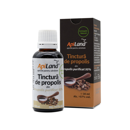 Propolis - Tinctură de propolis purificat 95% - 30 ml - Apiland