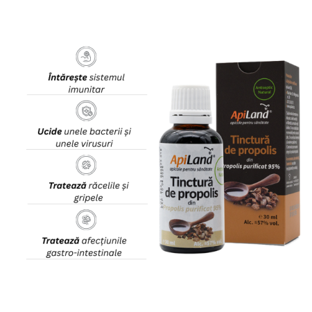 Tinctură de propolis purificat 95% - 30 ml - Apiland [1]