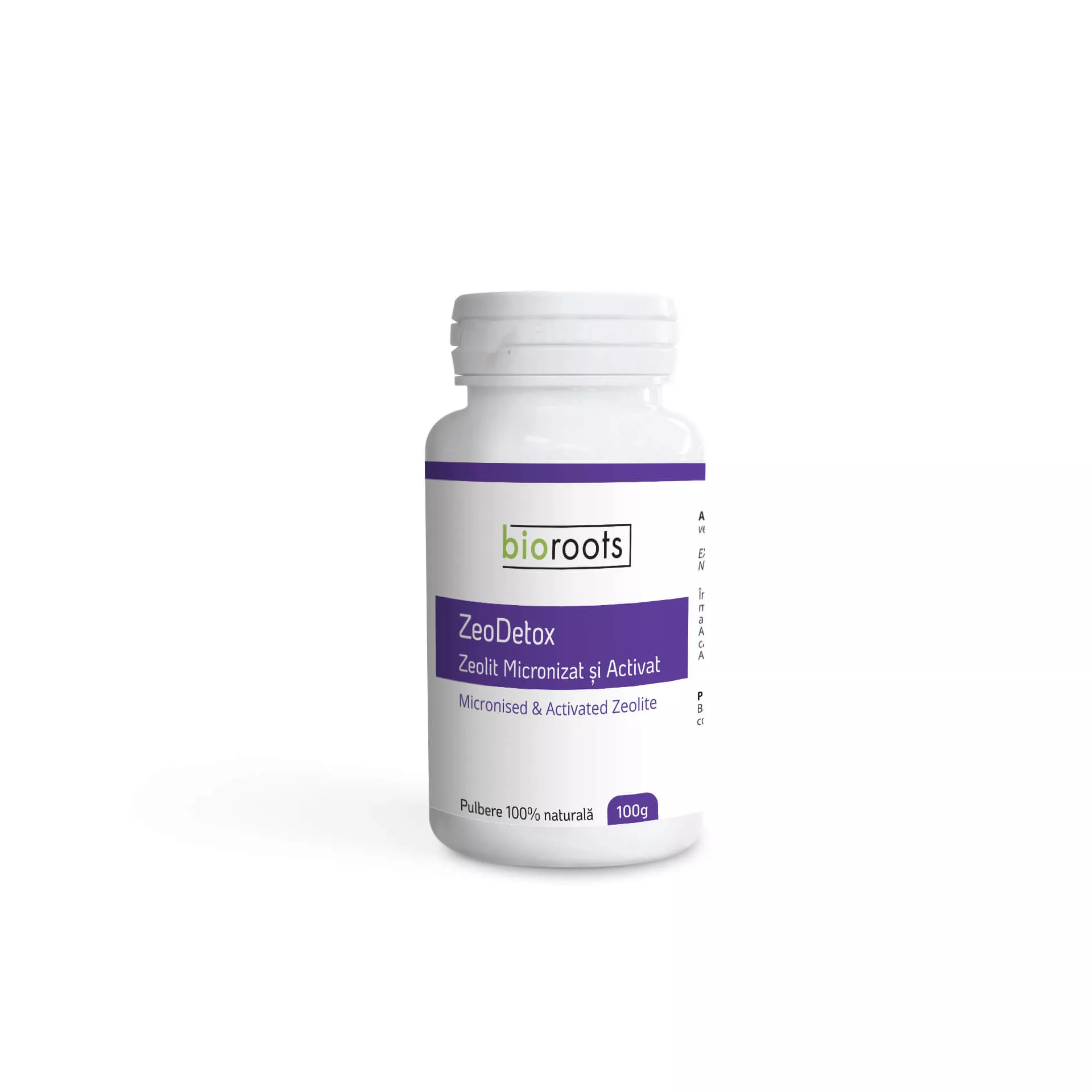 ZeoDetox Zeolit micronizat și activat Pulbere 100% naturală, 100g [1]