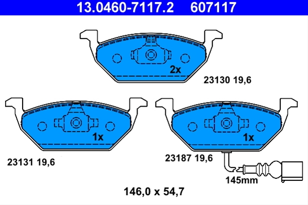 Set placute frana fata - ATE [2]