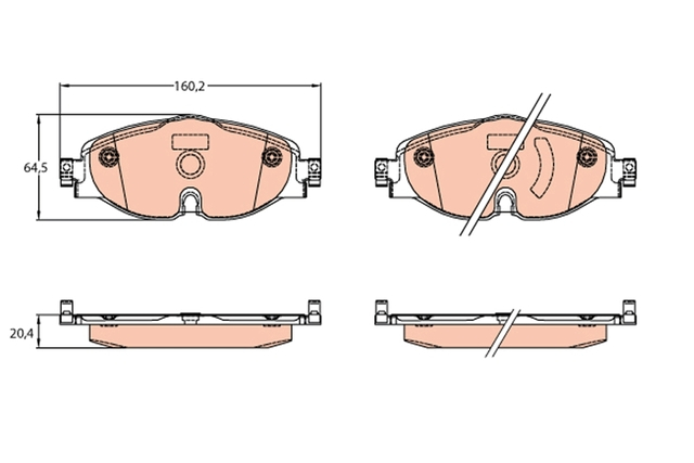 Set placute frana fata - TRW [4]