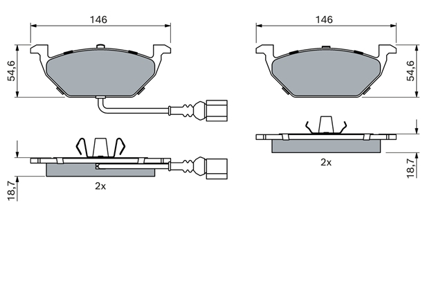 Set placute frana fata - BOSCH [4]
