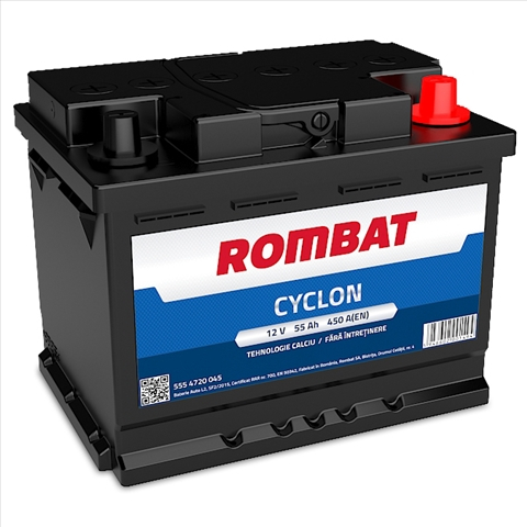 Acumulatori autoturisme - ACUMULATOR ROMBAT CYCLON 55AH 450A 242X175X190 +DR