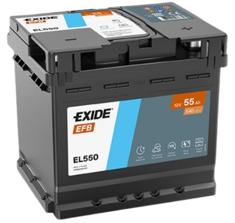 Acumulatori - BATERIE EXIDE EFB 55AH 540A 207X 175X190 +DR