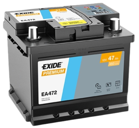 Acumulatori - BATERIE EXIDE PREMIUM 47AH 450A 207X 175X175 +DR