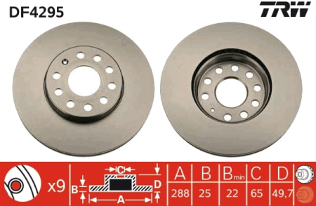 Disc frana - Disc frana fata - TRW