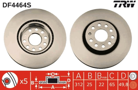 Disc frana - Disc frana fata -TRW