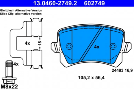 SISTEM DE FRANARE - SET PLACUTE FRANA SPATE
