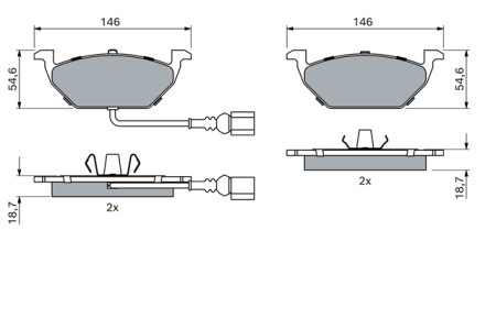 Set placute frana fata - BOSCH [3]