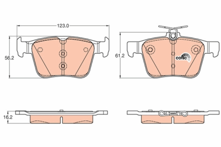 Set placute frana spate - TRW [3]