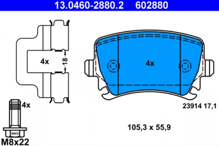 SISTEM DE FRANARE - SET PLACUTE FRANA SPATE