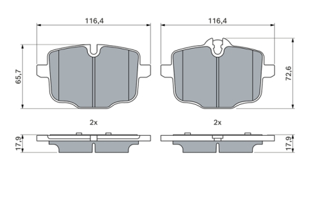 Set placute frana spate - BOSCH [1]