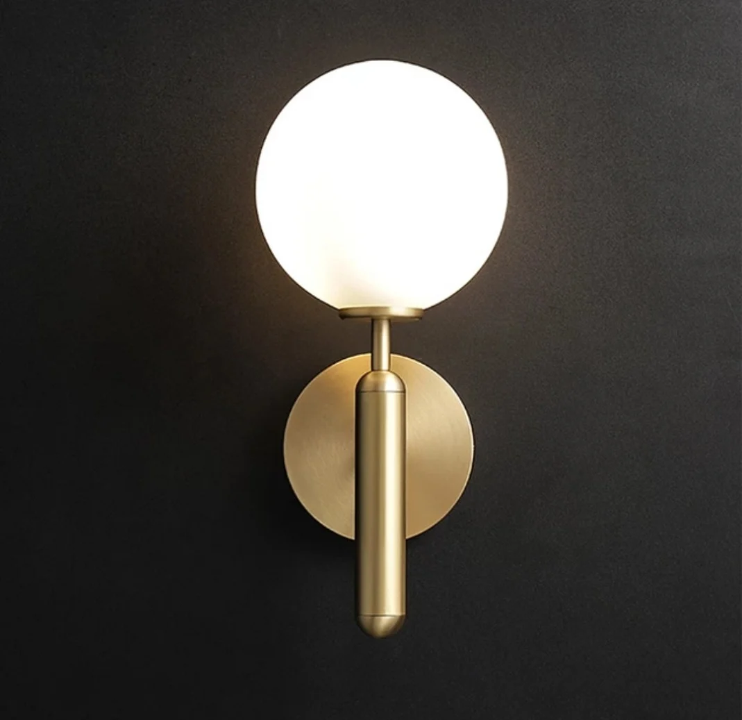 Aplica 5009/GTH.1W GD, Metal Auriu și Sticlă Albă, Soclu E27, Design Elegant [1]