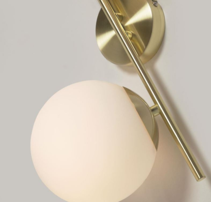 Aplica 5061/2 – 2 becuri E27, metal crom sau auriu, sticlă alb mat [4]