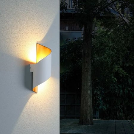 Aplica LED 9008, 10W, IP65, aluminiu, lumină caldă 3000K, alb/negru – pentru interior și exterior [1]