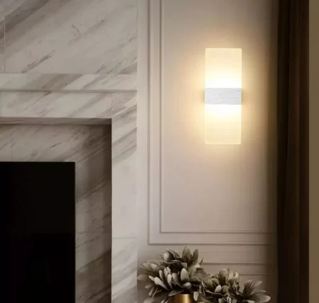 Aplica LED Modernă Art-Deco W0001, Gri 29x11 cm, 3 Temperaturi de Lumină, LED Inclus [3]