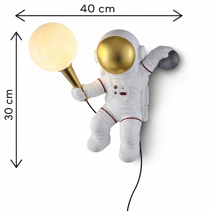 Aplica perete Astronaut cu glob alb iluminat 8002/CW – design modern copii [4]