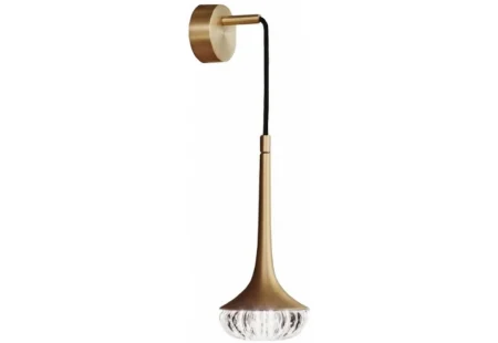 Aplica W2125/1CP aurie, LED G4 3W inclus, 20x45 cm reglabilă, design elegant [1]