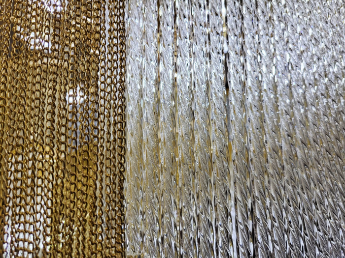 Candelabru 2306/850x650 metal auriu și sticlă transparentă, design spirală elegant, 85x65 cm [3]