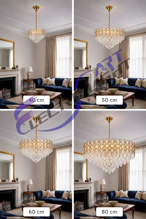 Candelabru 8805 Cristal K9 Auriu Rotund Elegant [2]