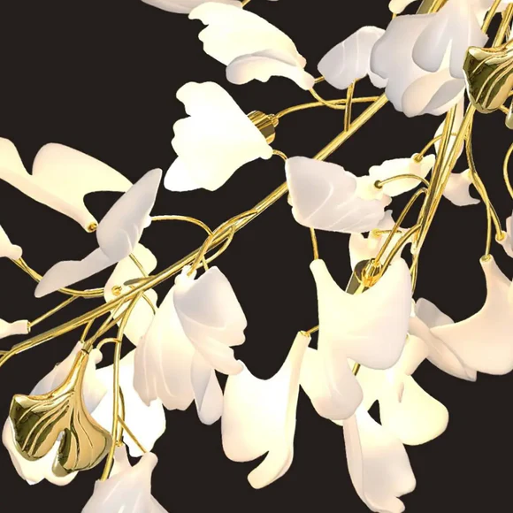 Candelabru 9080 auriu, 21xE14, design floral spectaculos [3]